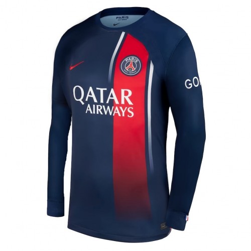 Camisola do Paris Saint-Germain Equipamento Principal 2023-24 Manga Comprida Camisola do Paris Saint-Germain Equipamento Principal 2023-24 Manga Comprida